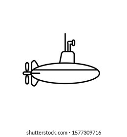 Submarine ship icon design template