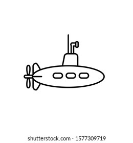 Submarine ship icon design template