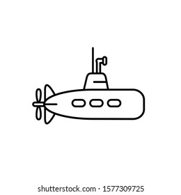 Submarine Ship Icon Design Template