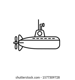 Submarine ship icon design template