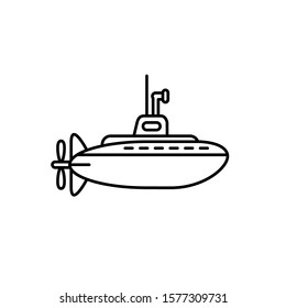 Submarine ship icon design template