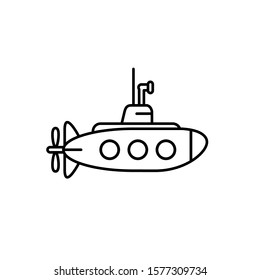 Submarine ship icon design template