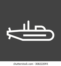 Submarine, ship, sea icon vector image. Can also be used for military. Suitable for use on web apps, mobile apps and print media.