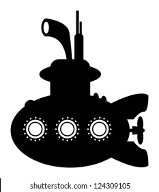 Submarine sign, vector illustration