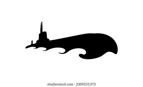 Submarine silhouette, high quality vector