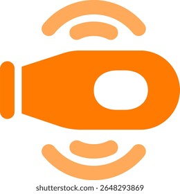 ícone de sonar submarino dualtone estilo design
