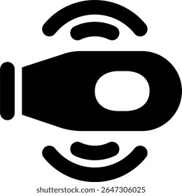design de estilo de ícone de sonar submarino