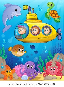 Submarine theme image 4 - eps10 vector illustration.