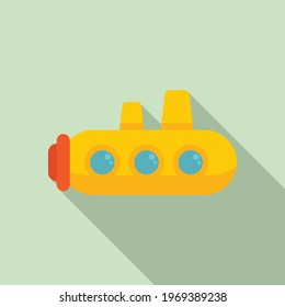 Submarine toy icon. Flat illustration of Submarine toy vector icon for web design