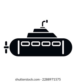 Submarine toy icon simple vector. Cute vehicle. Sea ship