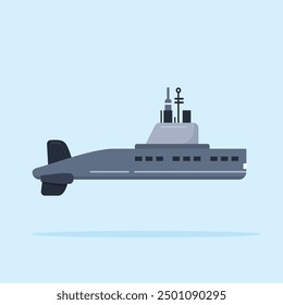  submarine transformation. high tech military ship illustration. suitable for poster and web icon use