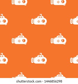 Submarine transport pattern vector orange for any web design best
