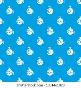 Submarine travel pattern vector seamless blue repeat for any use