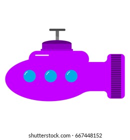 Submarine vector for cartoon or pattern. EPS 8