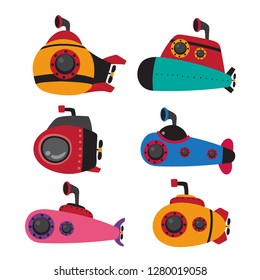 submarine vector collection design