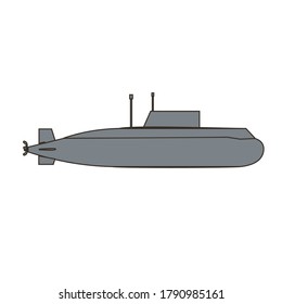 Submarine Vector Design Underwater Military Ship Stock Vector (Royalty ...