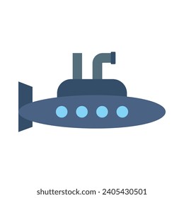 Submarine Vector Flat Icon For Personal And Commercial Use.
