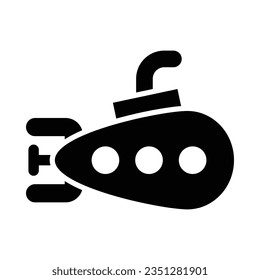 Submarine Vector Glyph Icon For Personal And Commercial Use.
