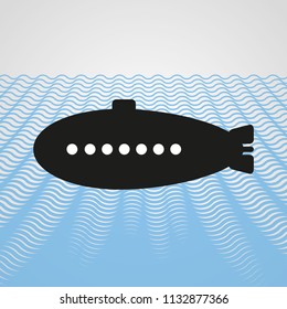 Submarine - vector icon