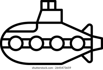 Submarine vector icon. Can be used for printing, mobile and web applications.