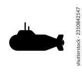Submarine vector icon color editable