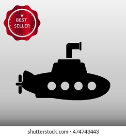 Submarine Vector Icon Illustration