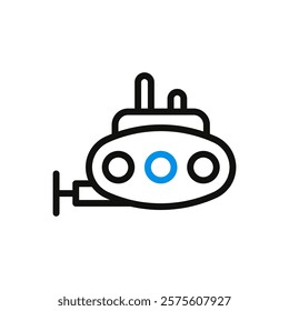 Submarine Vector Icon Illustration Design