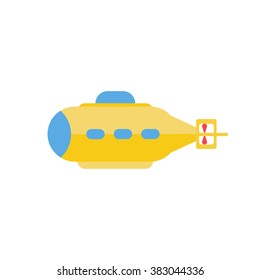 Submarine. Vector illustration. Flat style