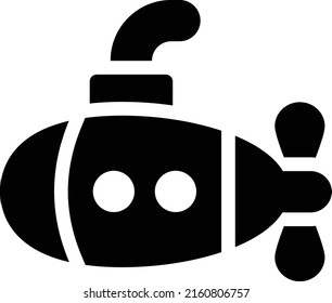 submarine Vector illustration on a transparent background. Premium quality symmbols. Glyphs vector icons for concept and graphic design. 
