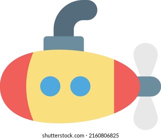submarine  Vector illustration on a transparent background. Premium quality symmbols. Line Color vector icons for concept and graphic design. 