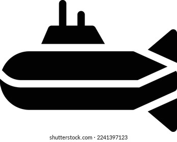 submarine Vector illustration on a transparent background. Premium quality symmbols. Glyphs vector icons for concept and graphic design.