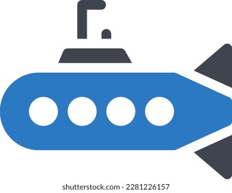 U-Boot-Vektorgrafik auf transparentem Hintergrund. Hochwertige Symbole. Glyphen Vektorsymbole für Konzept und Grafikdesign. 
