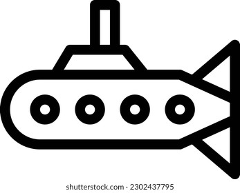 submarine Vector illustration on a transparent background. Premium quality symmbols. Thin line vector icons for concept and graphic design. 
