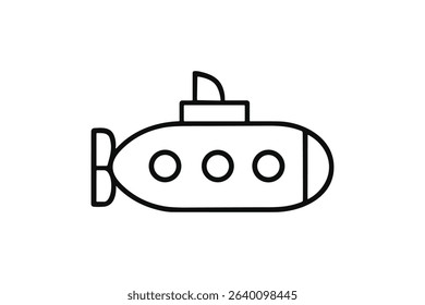 Submarine Vector Illustration Underwater Vessel for Exploration and Discovery