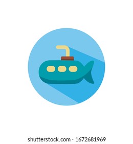 submarine vehicle block style icon vector illustration design