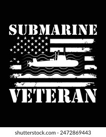SUBMARINE VETERAN VECTOR TSHIRT DESIGN