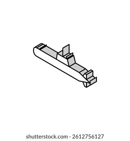 submarine weapon war isometric icon vector. submarine weapon war sign. isolated symbol illustration