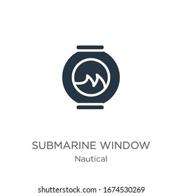 Submarine window icon vector. Trendy flat submarine window icon from nautical collection isolated on white background. Vector illustration can be used for web and mobile graphic design, logo, eps10