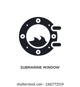 submarine window isolated icon. simple element illustration from nautical concept icons. submarine window editable logo sign symbol design on white background. can be use for web and mobile