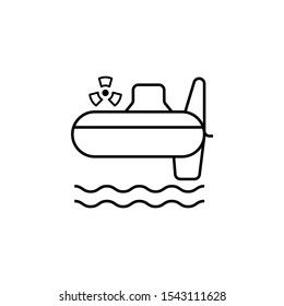 Submarines nuclear icon. Simple line outline vector of nuclear energy icons for ui and ux website or mobile application