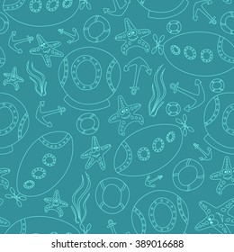 Submarines. Seamless background