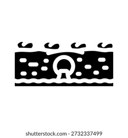Submerged pipe releasing effluent into the ocean, symbolizing environmental damage, aquatic ecosystem degradation, and the critical issue of liquid waste contamination