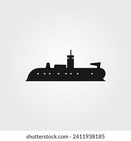 Icono de embarcación sumergible - Ilustración vectorial simple