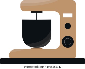 Submersible mixer with bowl orange color vector graphics