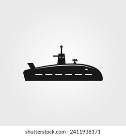 Icono de barco sumergible - Ilustración vectorial simple