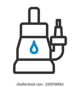Submersible Water Pump Icon. Editable Bold Outline With Color Fill Design. Vector Illustration.