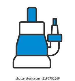 Submersible Water Pump Icon. Editable Bold Outline With Color Fill Design. Vector Illustration.