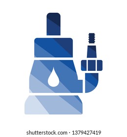 Submersible water pump icon. Flat color design. Vector illustration.