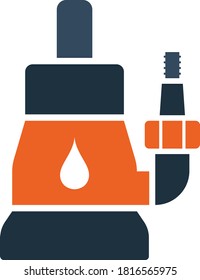 Submersible Water Pump Icon. Flat Color Design. Vector Illustration.