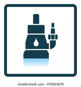Submersible water pump icon. Shadow reflection design. Vector illustration.